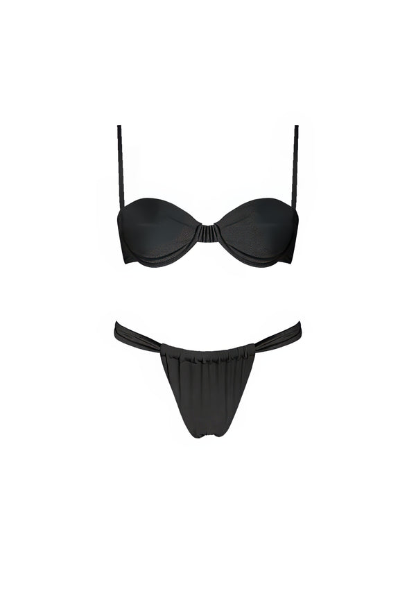 Classic Black Balconette Bikini