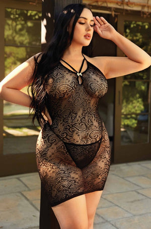 Got My Heart Tangled in Knots Bodystocking Dress